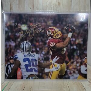 Washington Redskins Rob Jackson #50 Signed 8X10 Authentic Photo Game Over